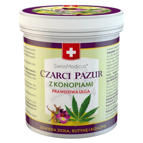 maść czarci pazur z konopiami na ból mięśni oraz stawów